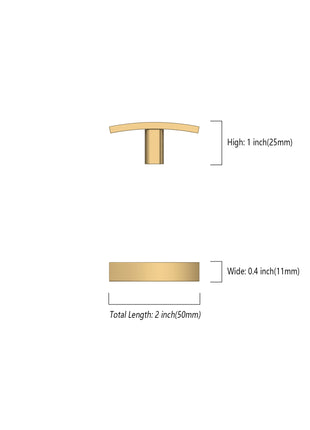 DESIGN3046 Champagne Bronze Solid Knob