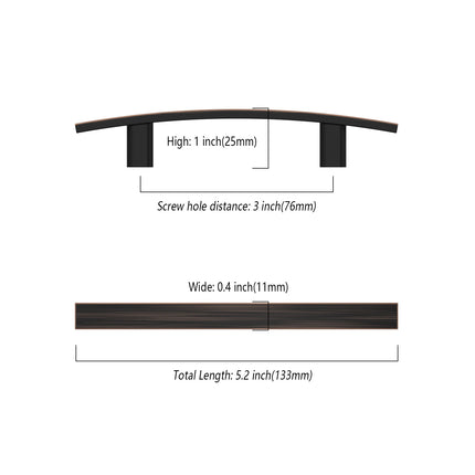 DESIGN3046 Brushed Gold Solid Handles
