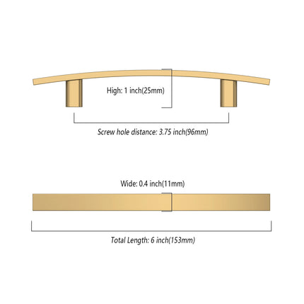 DESIGN3046 Brushed Gold Solid Handles