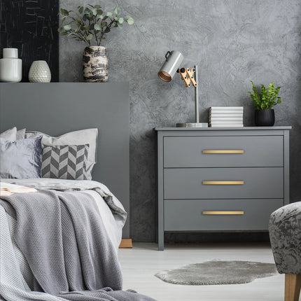 DESIGN3046 Brushed Gold Solid Handles