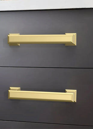 DESIGN2044 Brushed Gold Solid Handles