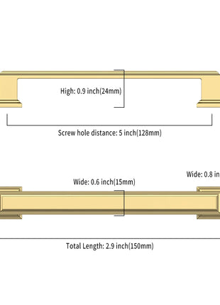 DESIGN2044 Brushed Gold Solid Handles