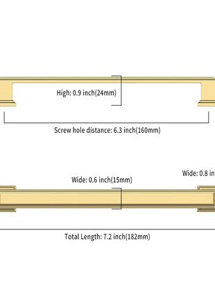 DESIGN2044 Brushed Gold Solid Handles