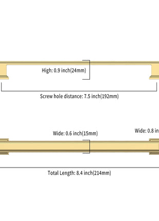 DESIGN2044 Brushed Gold Solid Handles