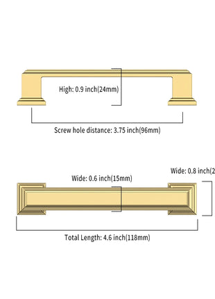 DESIGN2044 Brushed Gold Solid Handles