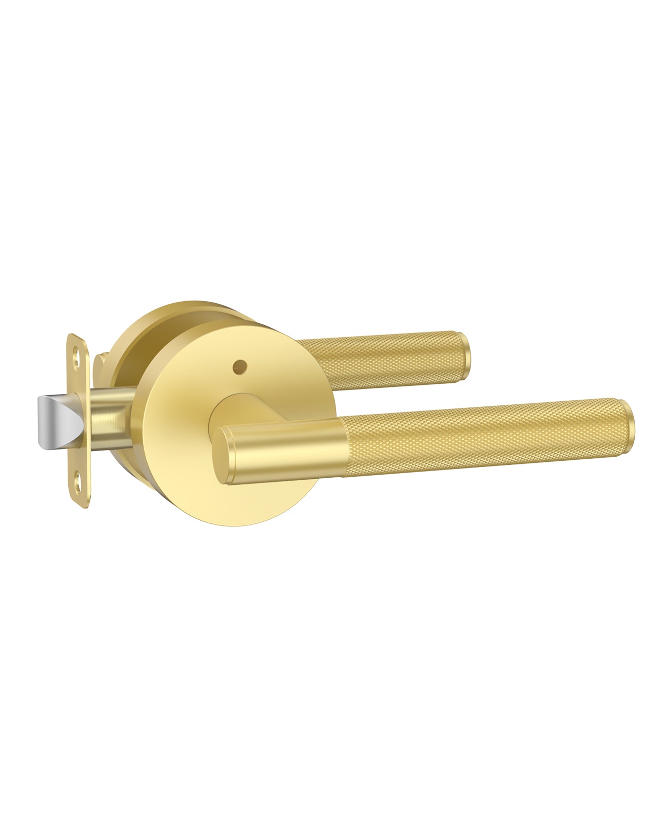 ZR02-124A Matte Black Door Handle Knurled Lever Modern Style | Privacy, Passage, Dummy