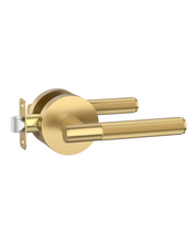 ZR02-124A Matte Black Door Handle Knurled Lever Modern Style | Privacy, Passage, Dummy