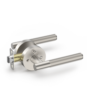 ZR02-124A Matte Black Door Handle Knurled Lever Modern Style | Privacy, Passage, Dummy