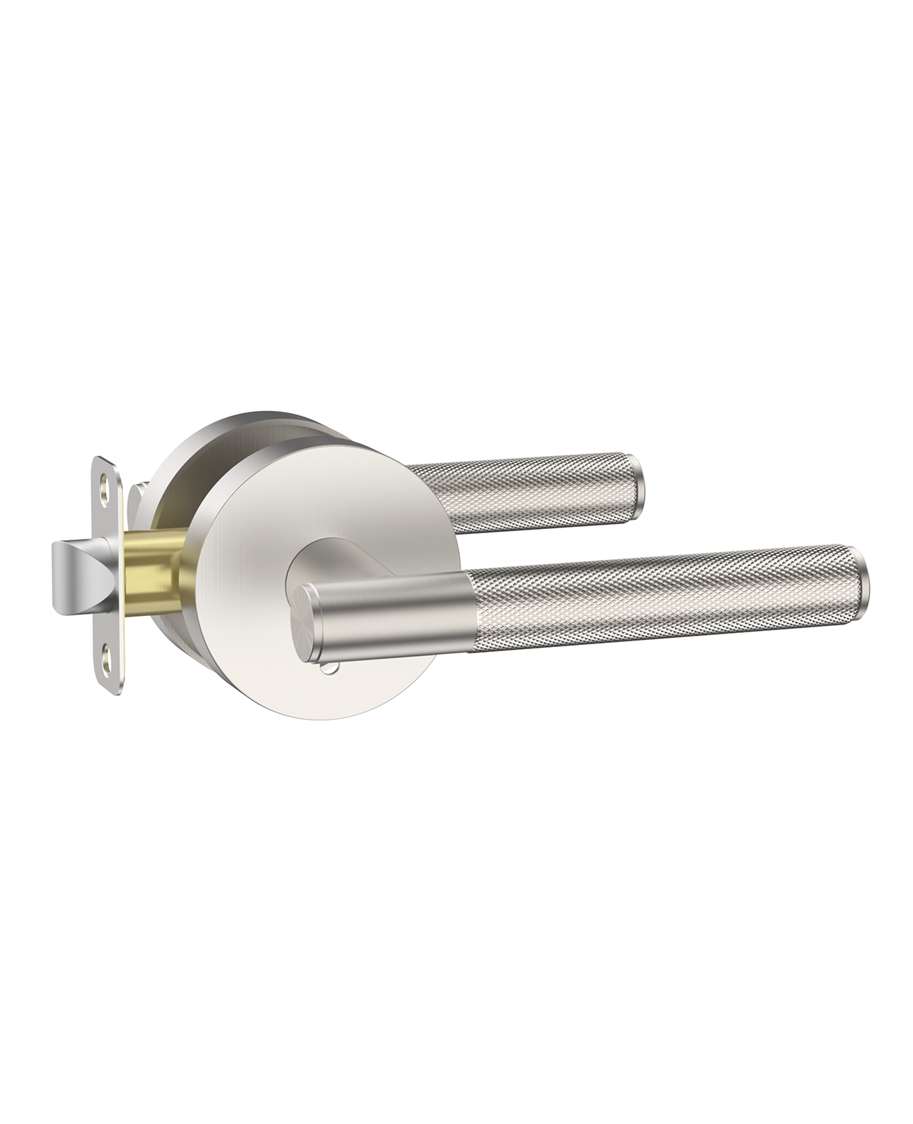 ZR02-124A Matte Black Door Handle Knurled Lever Modern Style | Privacy, Passage, Dummy