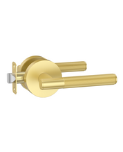 ZR02-124A Matte Black Door Handle Knurled Lever Modern Style | Privacy, Passage, Dummy