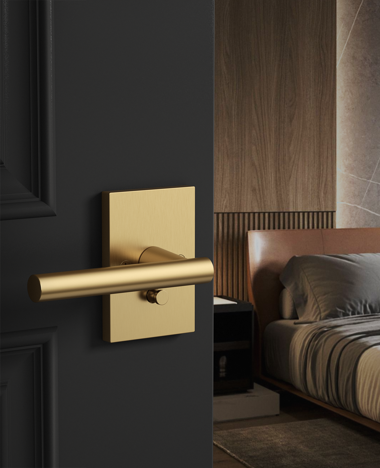 ZR08-097Z Champagne Bronze Door Levers, Heavy-Duty Feel & Modern Minimalist | Privacy, Passage, Dummy