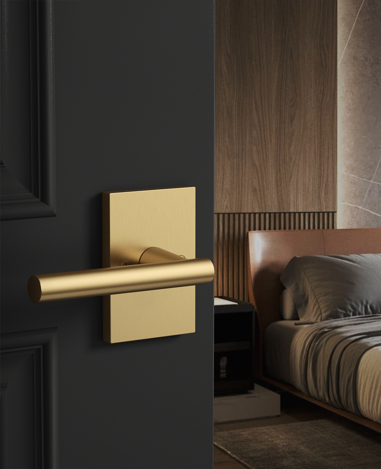 ZR08-097Z Champagne Bronze Door Levers, Heavy-Duty Feel & Modern Minimalist | Privacy, Passage, Dummy