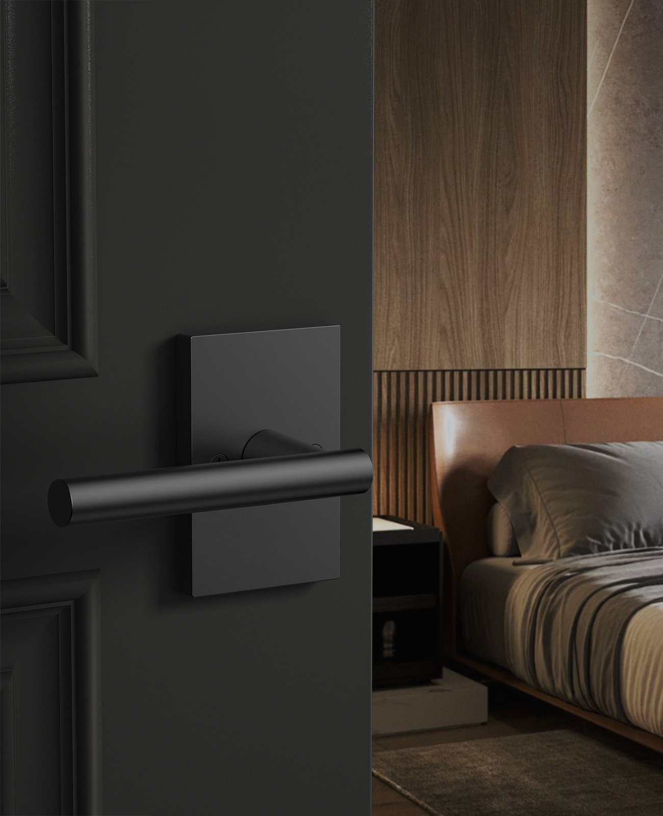ZR08-097Z Champagne Bronze Door Levers, Heavy-Duty Feel & Modern Minimalist | Privacy, Passage, Dummy
