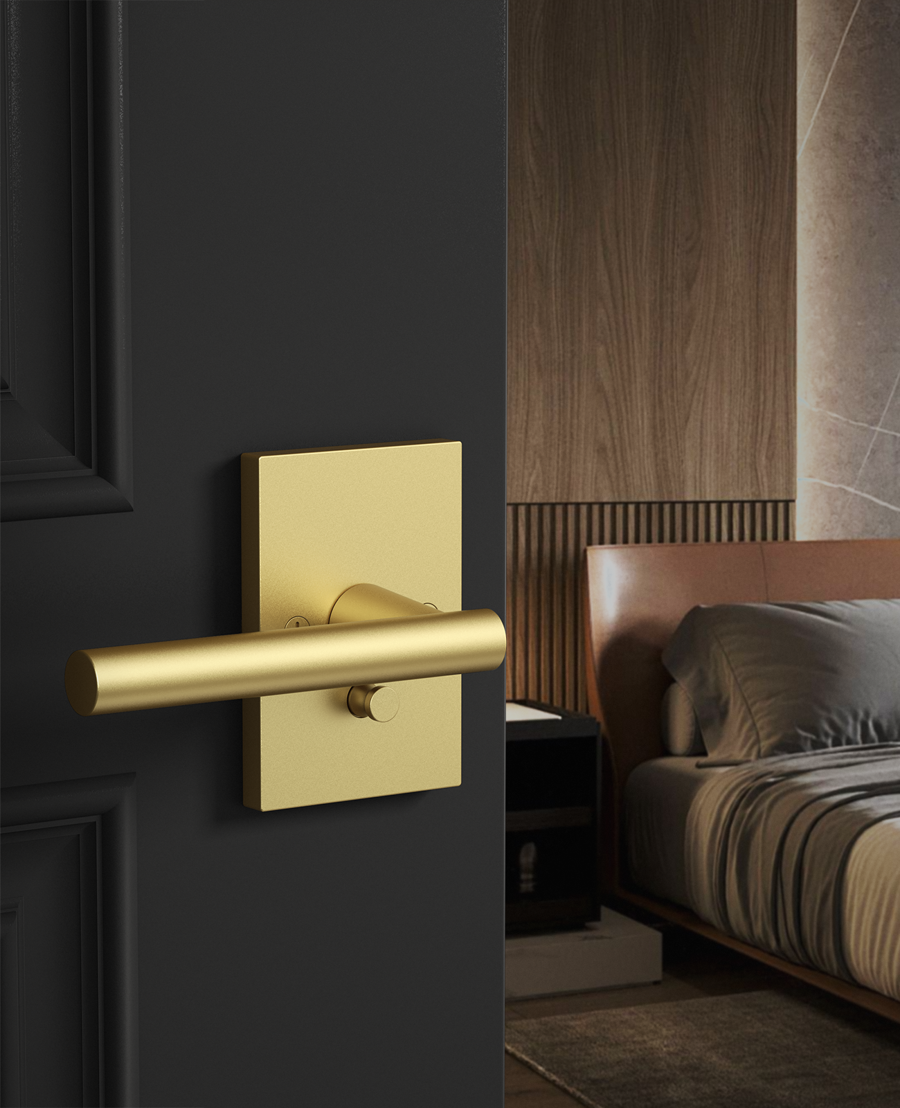 ZR08-097Z Champagne Bronze Door Levers, Heavy-Duty Feel & Modern Minimalist | Privacy, Passage, Dummy
