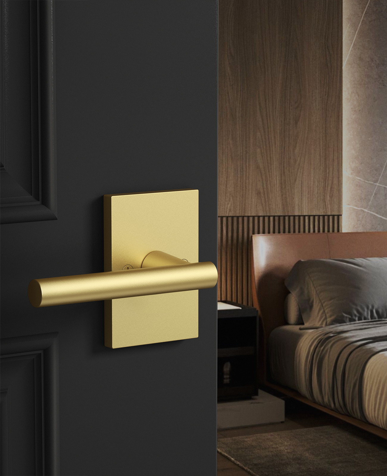ZR08-097Z Champagne Bronze Door Levers, Heavy-Duty Feel & Modern Minimalist | Privacy, Passage, Dummy