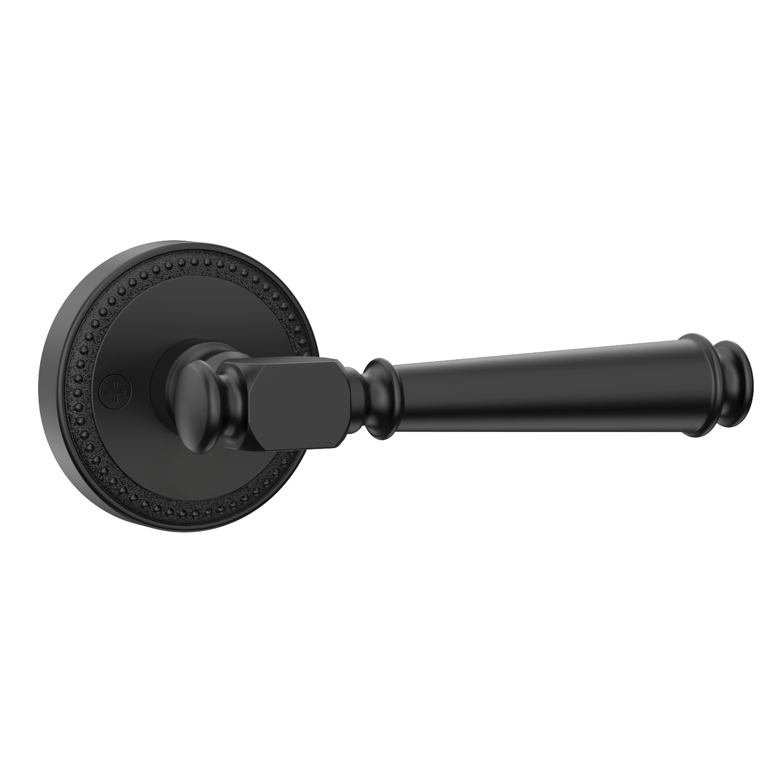 ZR12-054A Satin Champagne Bronze Door Levers with Beaded Rosette | Privacy, Passage, Dummy