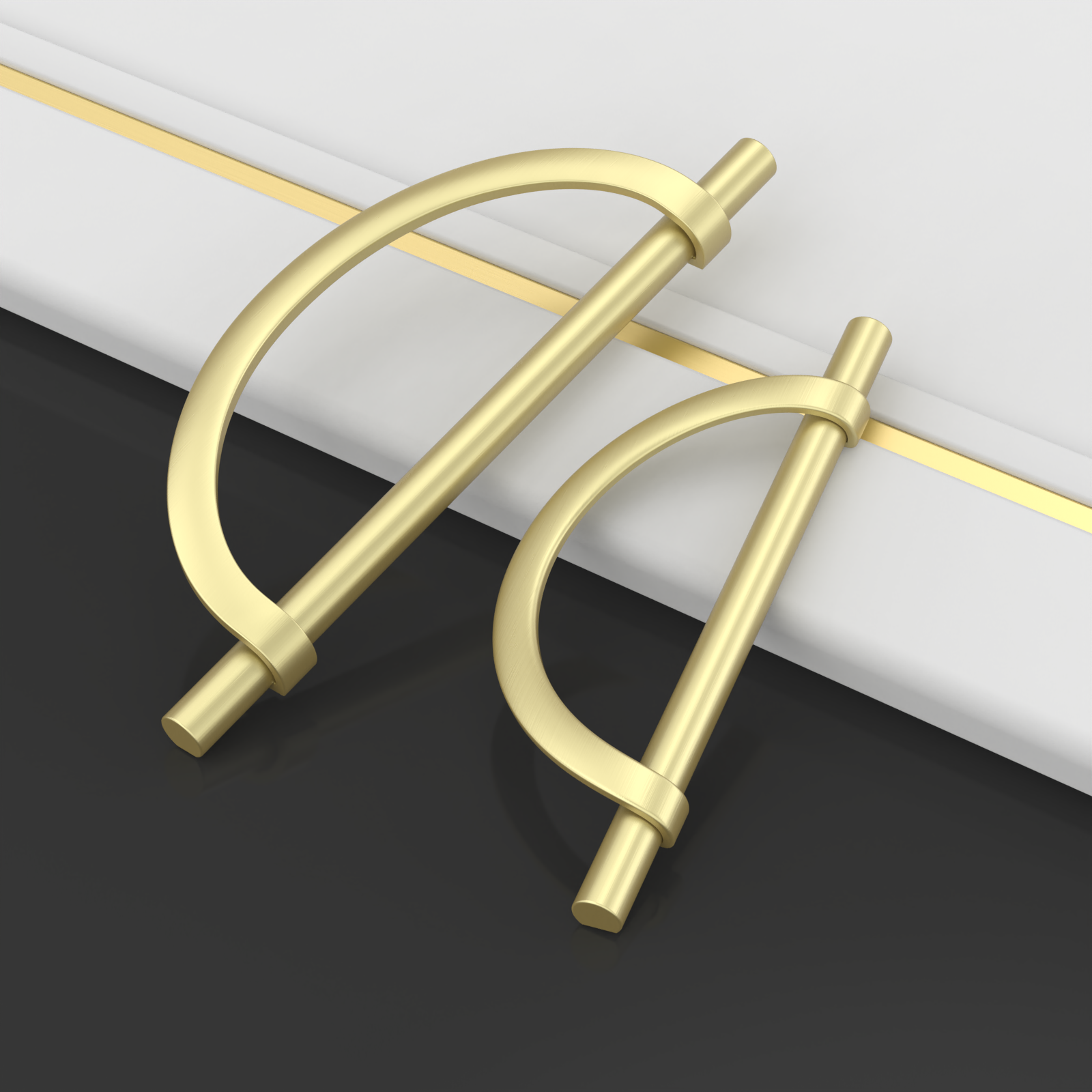 DESIGN3955 Combination Cabinet Pulls – Bar & Cup Pull Design for Drawers & Cabinets