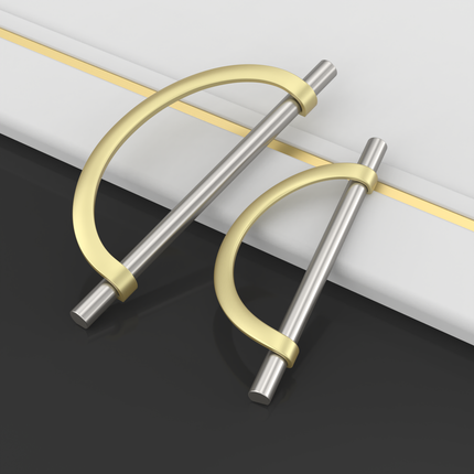 DESIGN3955 Champagne Bronze and Black Cabinet Pulls