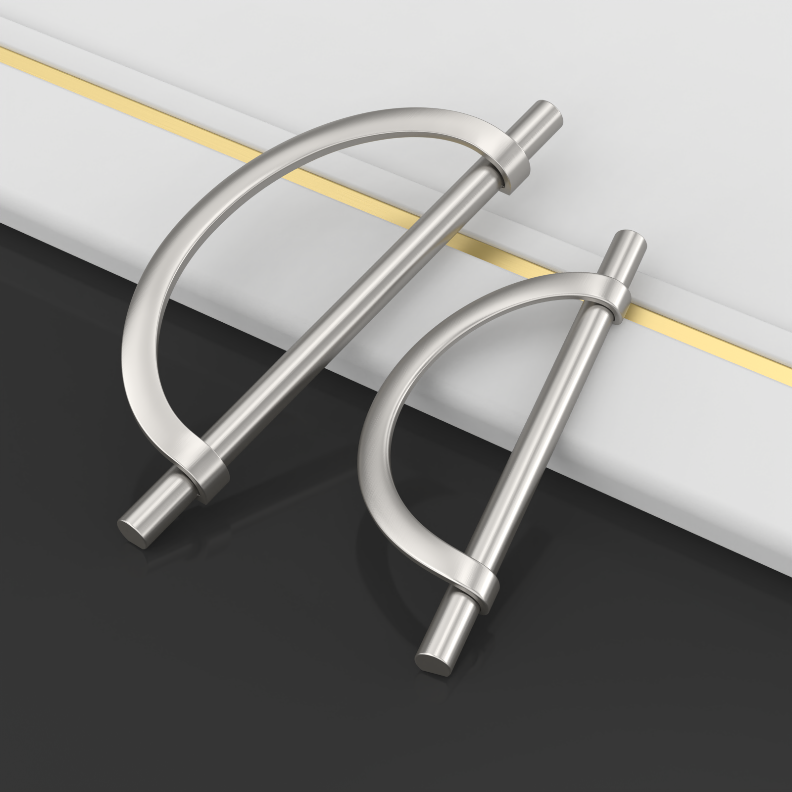 DESIGN3955 Combination Cabinet Pulls – Bar & Cup Pull Design for Drawers & Cabinets