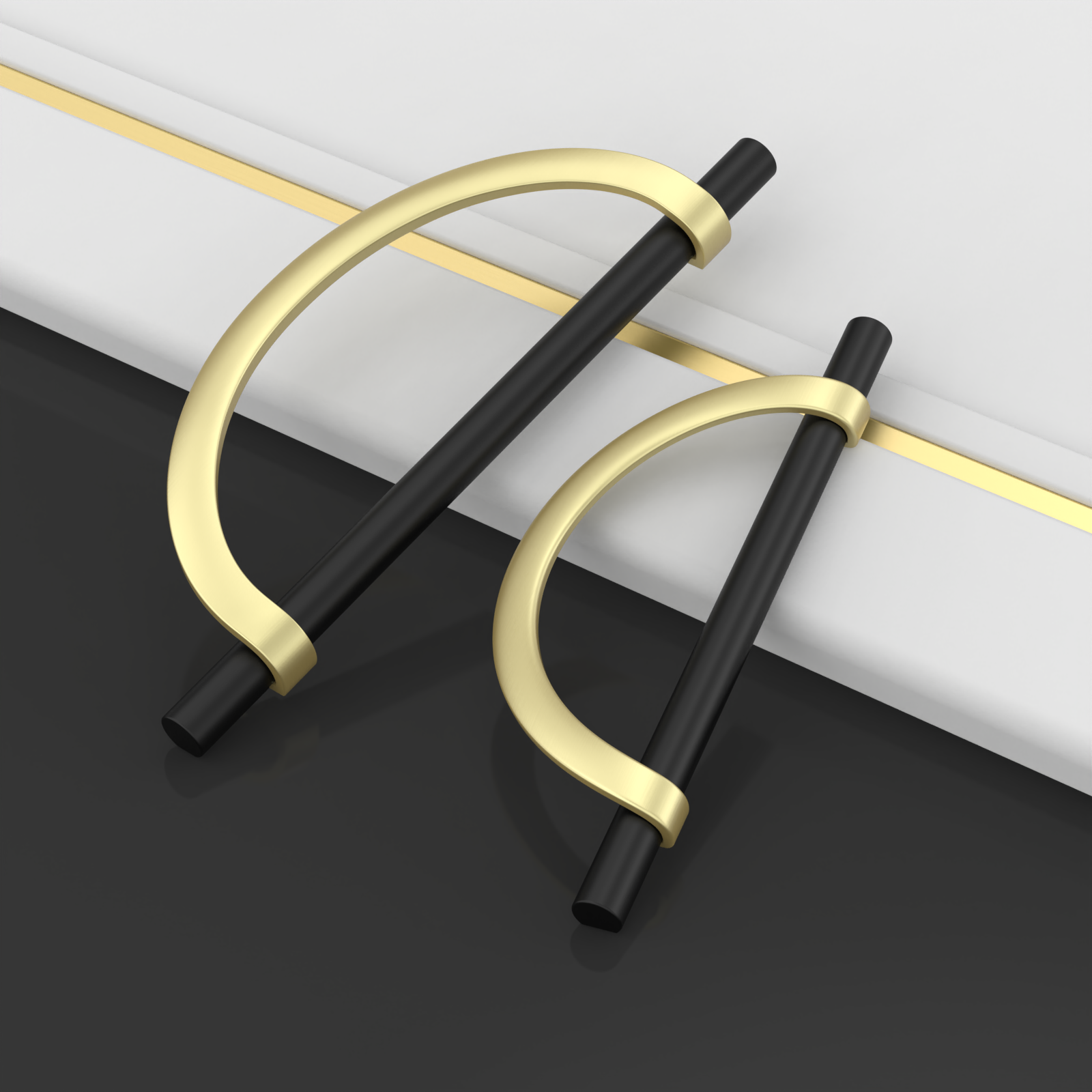 DESIGN3955 Combination Cabinet Pulls – Bar & Cup Pull Design for Drawers & Cabinets