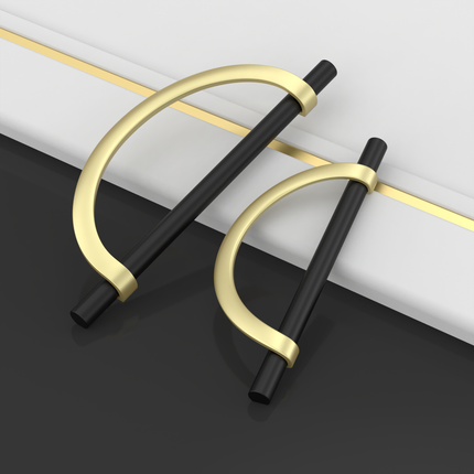 DESIGN3955 Champagne Bronze and Black Cabinet Pulls