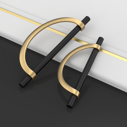 DESIGN3955 Champagne Bronze and Black Cabinet Pulls