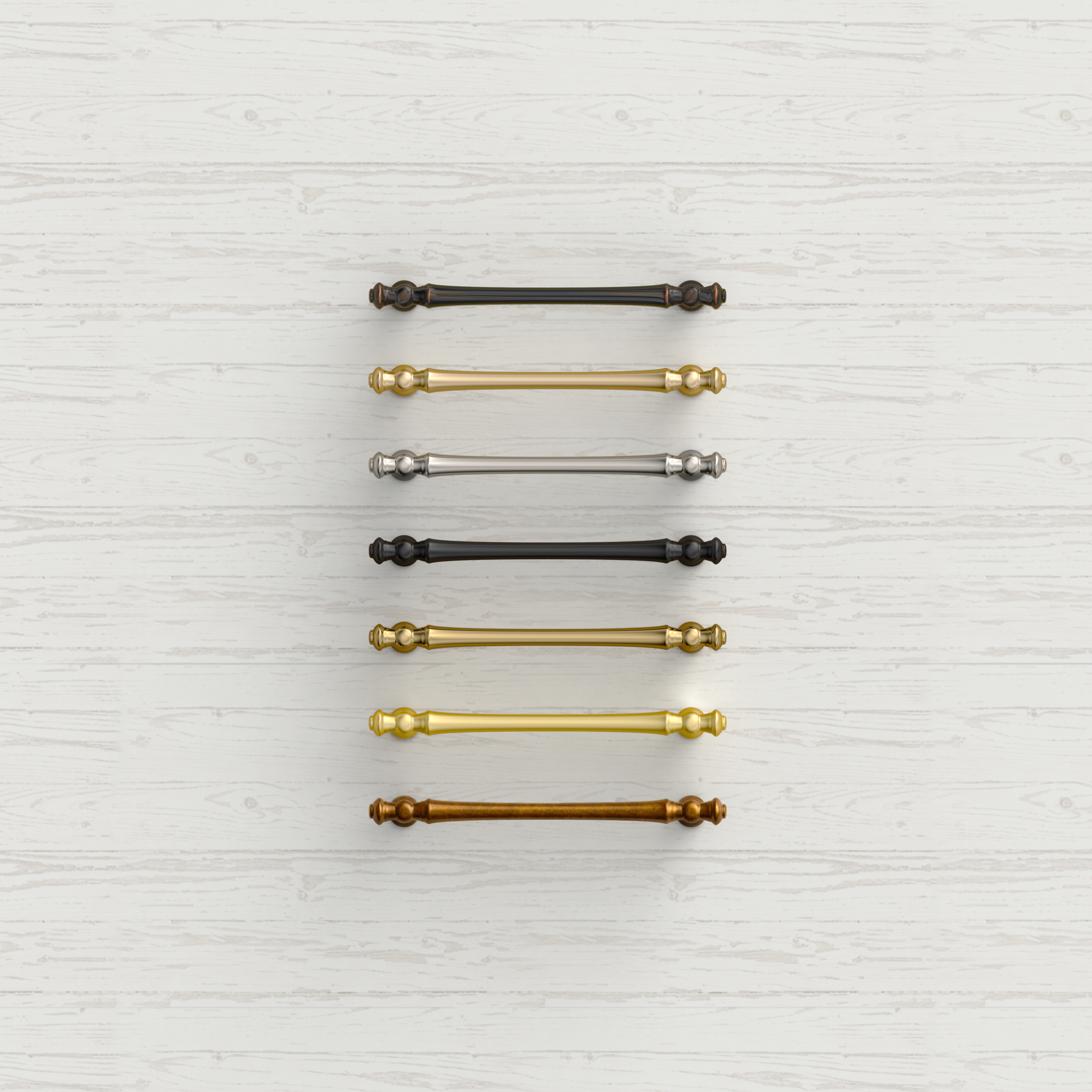 white kitchen cabinets with cabinet handles in brass black and nickel finishes for kitchen and furniture hardware